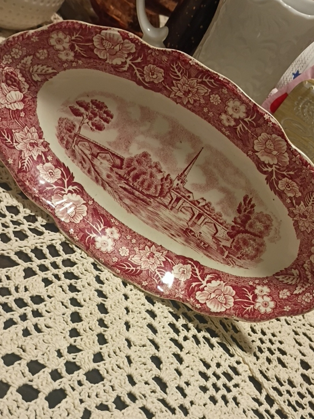 Red Abingdon bridge Plate